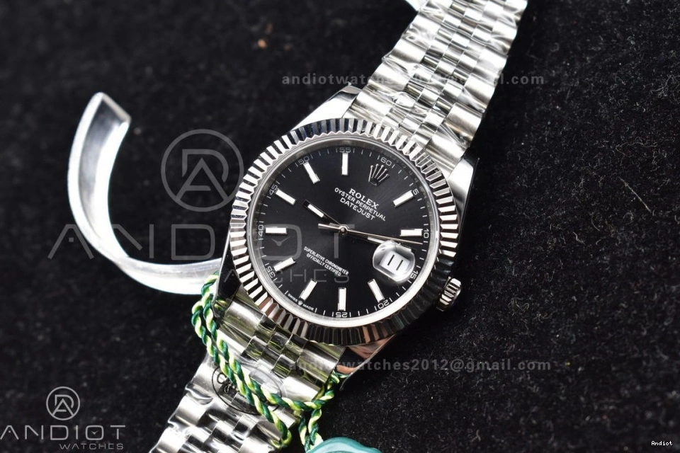 Jubilee Dial 633 Black DateJust Edition 1:1 DIWF Stick 41 904L on Steel 126334 Bracelet WellDesigned SA Best 0818